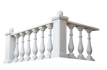 white railing isolated