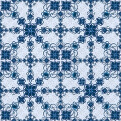 Vintage jewelry seamless pattern with colored gems...Flowers made of precious stones...