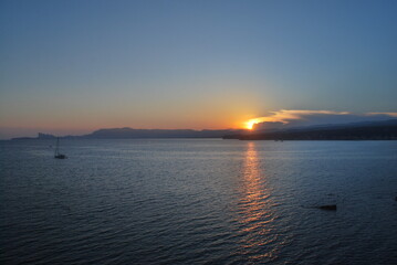 Coucher de soleil à Saint Cyr sur Mer