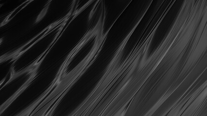 Abstract black background. Smooth black wave. Black Liquid lava. Dark luxury texture.