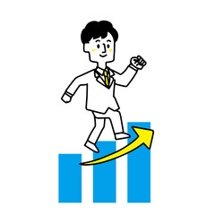 ステップアップする男性