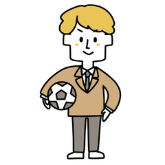 サッカーをしている男の子