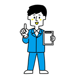 バインダーを片手に説明する工務店の男性