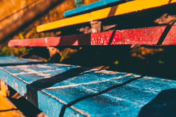 multicolored stair steps