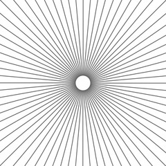 Obraz premium Concentric circle. Illustration for sound wave. Abstract circle line pattern. Black and white graphic