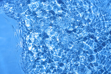 Shining blue water wave background