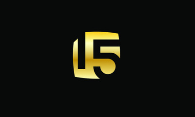 15 Number Gold Modern Logo