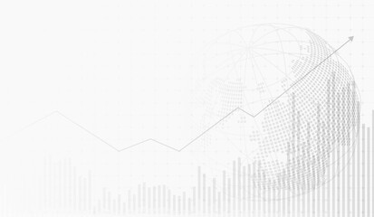 Stock market investment trading graph in graphic concept suitable for financial investment or Economic trends business idea. Vector design