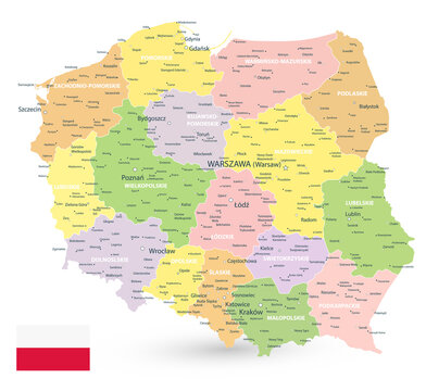 Fototapeta Poland Map Isolated on white