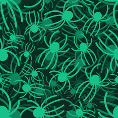 Spider pattern seamless. Arthropod animal background. vector texture