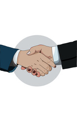 The bussiness handshake vector.