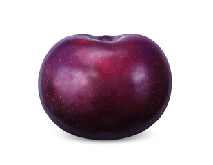 Plum isolated on white background
