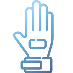 winter gloves gradient icon