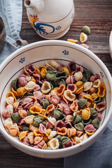 Hand made Orecchiette pasta with natural flavors