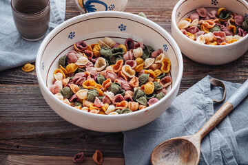 Hand made Orecchiette pasta with natural flavors