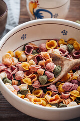 Hand made Orecchiette pasta with natural flavors