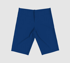 Blank sweat shorts mockup in front view. 3d rendering, 3d illustration.