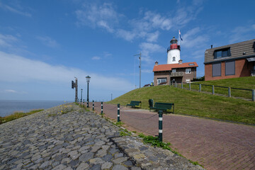 Fototapeta na wymiar Lighthouse - Vuurtoren Urk, Flevoland Province, The Netherlands