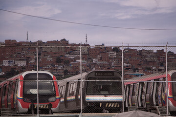 Old wagons of the Caracas metro