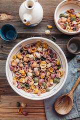Hand made Orecchiette pasta with natural flavors