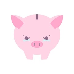 耐えているブタの貯金箱
