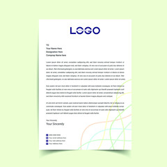 Letterhead design template. Creative and clean modern business letterhead template. Illustration vector