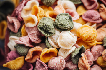 Hand made Orecchiette pasta with natural flavors