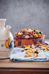 Hand made Orecchiette pasta with natural flavors