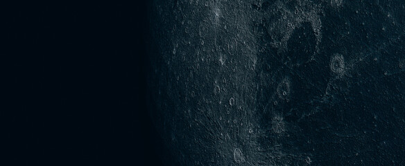 Full moon on a dark night. Beautiful texture of the moon
