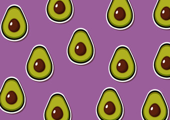 avocado sticker background