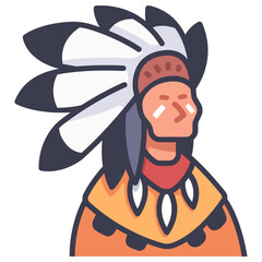 red Indian icon