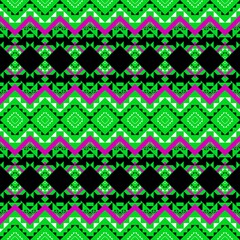 Abstract ethnic geometric seamless pattern
