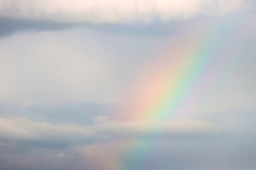 Fototapeta na wymiar Rainbow in the sky after the rain.