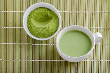 The delicious and fresh Japanese tea matcha