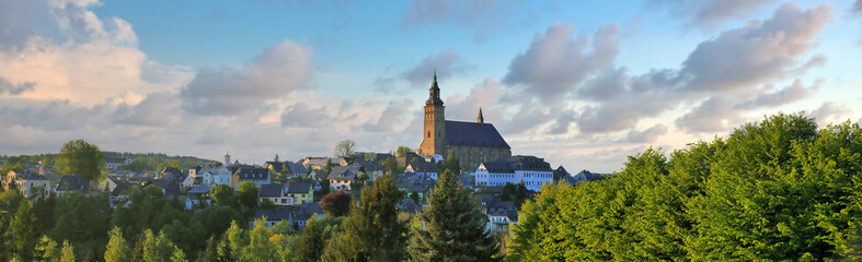 Bergstadt Schneeberg im Erzgebirge