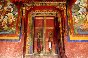 Fototapeta premium door insied Lamayuru monastery Ladakh India
