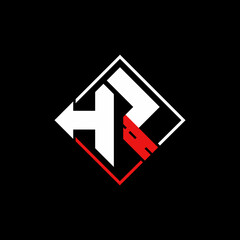 Letter HR Highway Arrow Logo Design