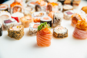 food, sushi, fish, japanese, rice, seafood, meal, dinner, plate, roll, cuisine, gourmet, salmon, asia, japan, lunch, dish, appetizer, raw, healthy, snack, cheese, bread, fresh, delicious, seaweed, mak