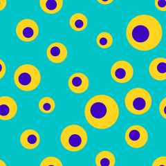 Colorful geometric seamless pattern with circles