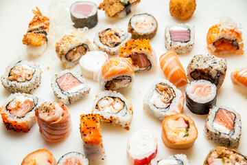 food, sushi, fish, japanese, rice, seafood, meal, dinner, plate, roll, cuisine, gourmet, salmon, asia, japan, lunch, dish, appetizer, raw, healthy, snack, cheese, bread, fresh, delicious, seaweed, mak