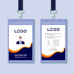 Clean and Modern Employee ID Card Design Template