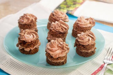Mini Chocolate Cake.food concept