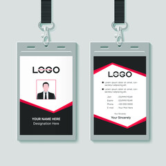 Vector Modern Creative and Clean Identity Card Template, professional creative dark Identity Card, luxury style Identity Card purple, purple sky, colors template, abstract creative Id Card