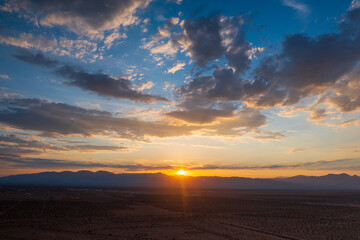 sunset in the horizon