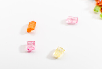 Colored sugar or colored granulated sugar.