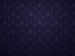 ハロウィンのエレガントな壁紙のイラスト_ダマスク柄_グラデーション