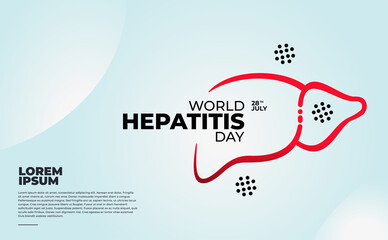 world hepatitis day logo design. Vector illustration - obrazy, fototapety, plakaty