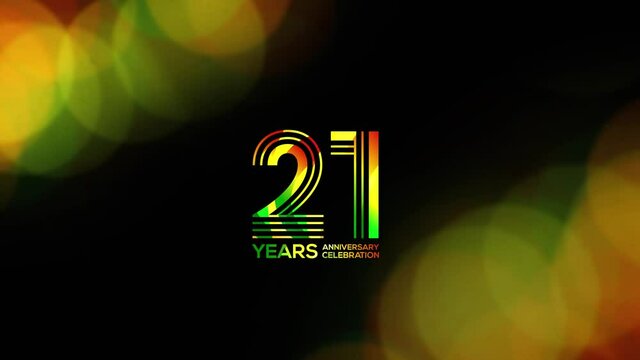 Wedding or Company Party invitation Creative,  21 Years Anniversary Very beautiful colorful effect Logo Videos