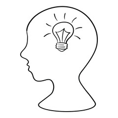 Head with an idea