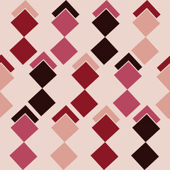 Beautiful red geometric squares seamless vector pattern 